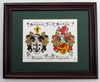 Double Parchment Hand-Painted [unframed]